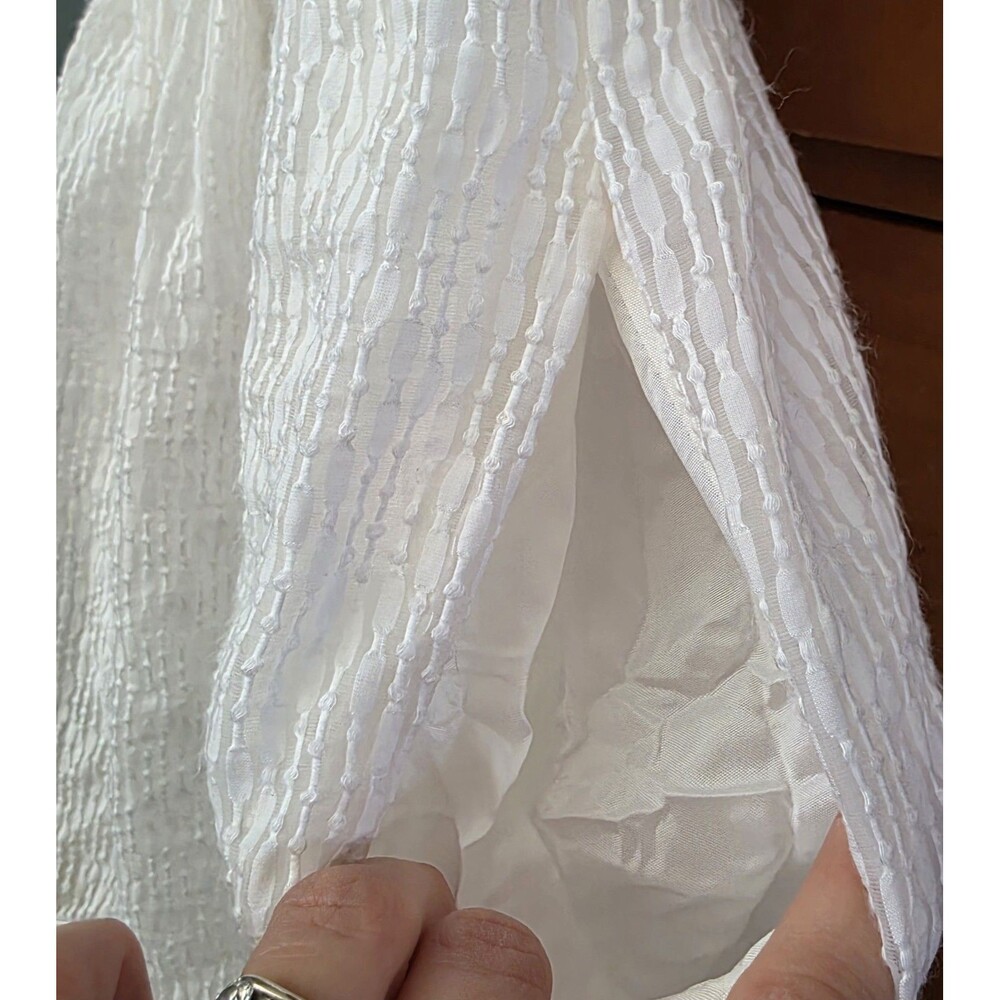 NWT Carven Party Dress Size 34 XS White Sheer Overlay Twirl Mini A Line Events - Picture 6 of 12
